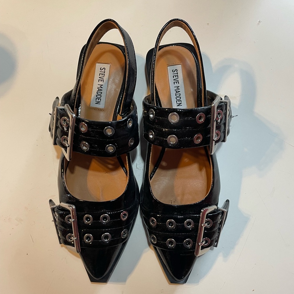 Steve Madden Buckle Sling Back Flats